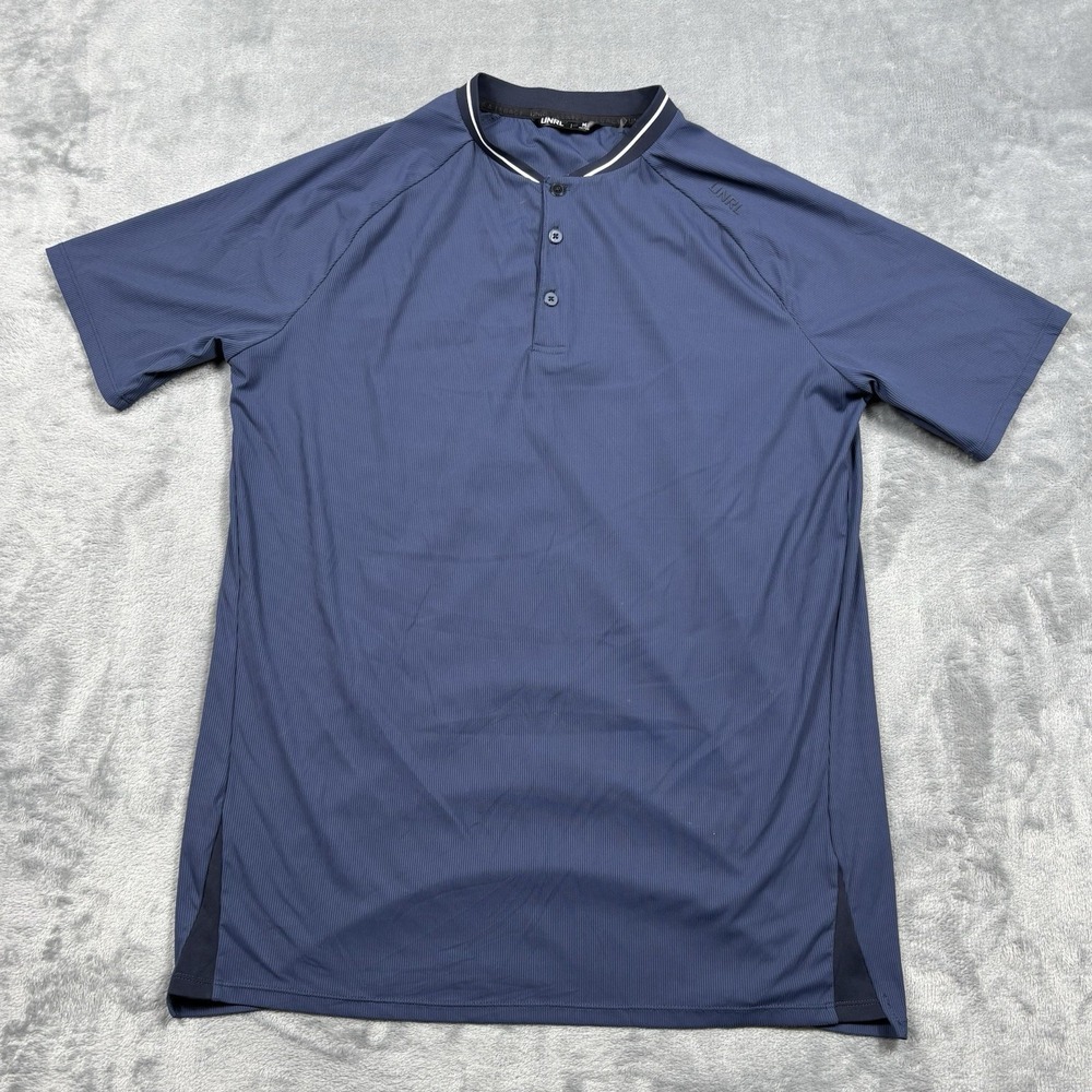 UNRL Condor Polo Shirt Blade Collar Men's Medium Navy Blue Performance Stretch
